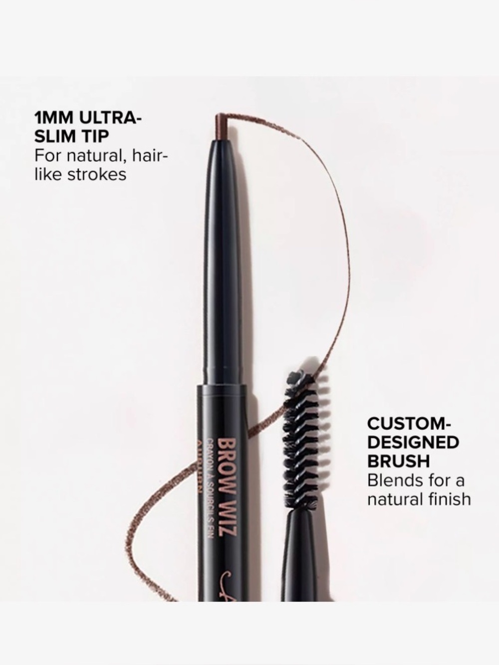 🌿 Anastasia Beverly Hills Brow Wiz Skinny Brow Pencil - DARK BROWN - Picture 4 of 5